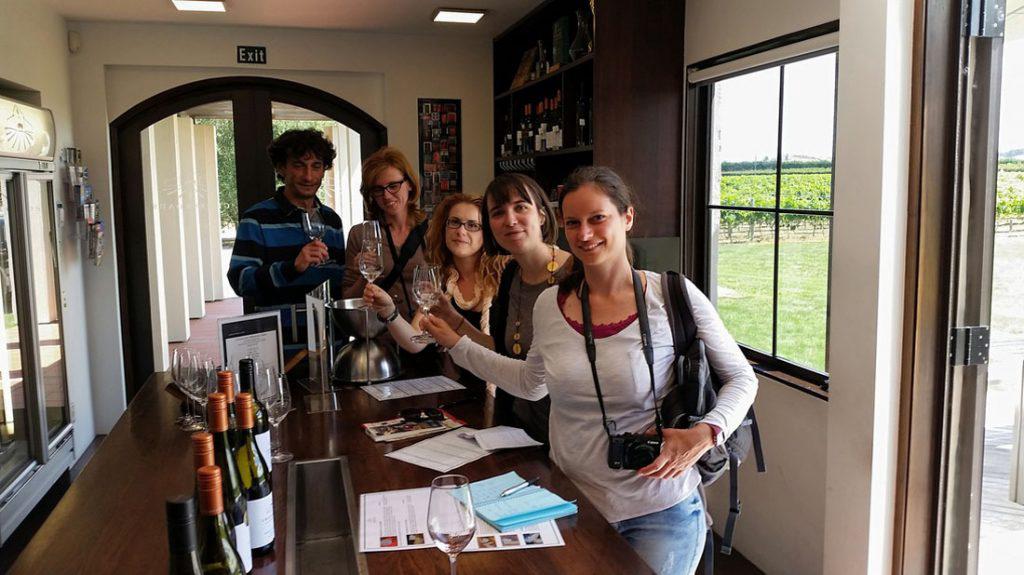 Hawkes bay wine tours guests wine tasting